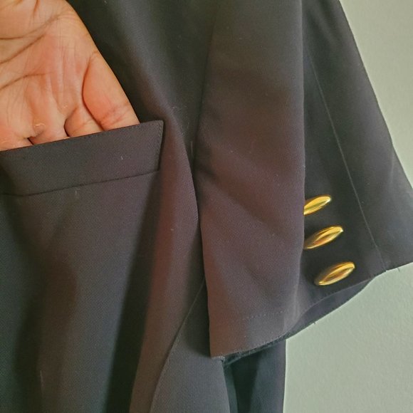 LOUIS FERAUD | Vintage Blazer Midi Dress  in Black - Picture 7 of 11
